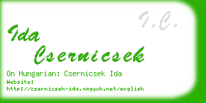 ida csernicsek business card